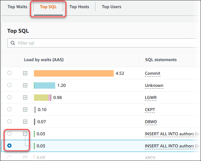 Viewing metrics for running queries