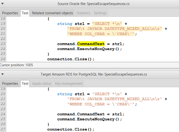 SQLCode zum Analysieren