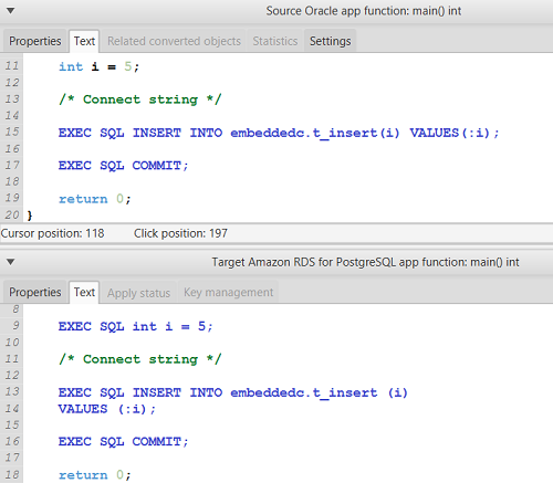 SQLCode zum Analysieren