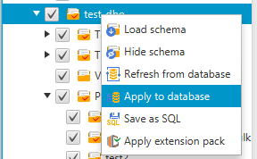 Apply to database (Auf Datenbank anwenden)