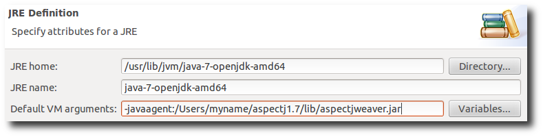 Aktivieren von AspectJ-Load-Time-Weaving in Eclipse