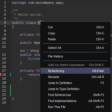 Refactoring-Funktion