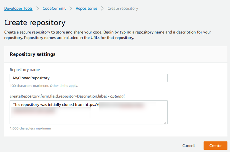 Erstellen eines Repositorys für die Migration eines Git-Repositorys zu CodeCommit