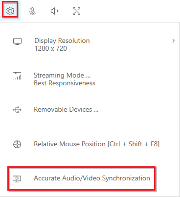 Die Schaltfläche „Audio-/Videoeinstellungen“ befindet sich unten im Einstellungsmenü.