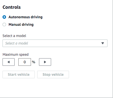 Bild: Autonomes Fahren Sie ein DeepRacer AWS-Fahrzeug.