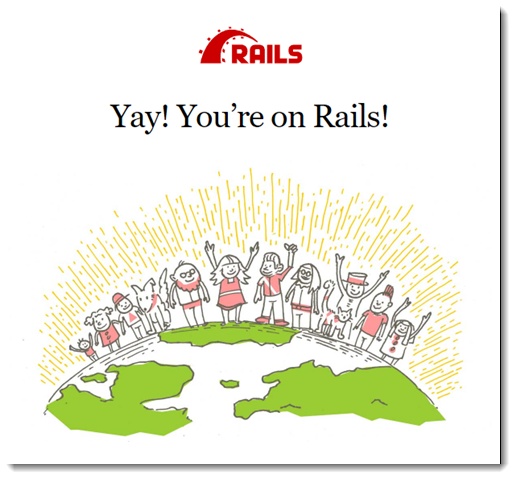 Die Rails-Standard-Entwicklungsseite.