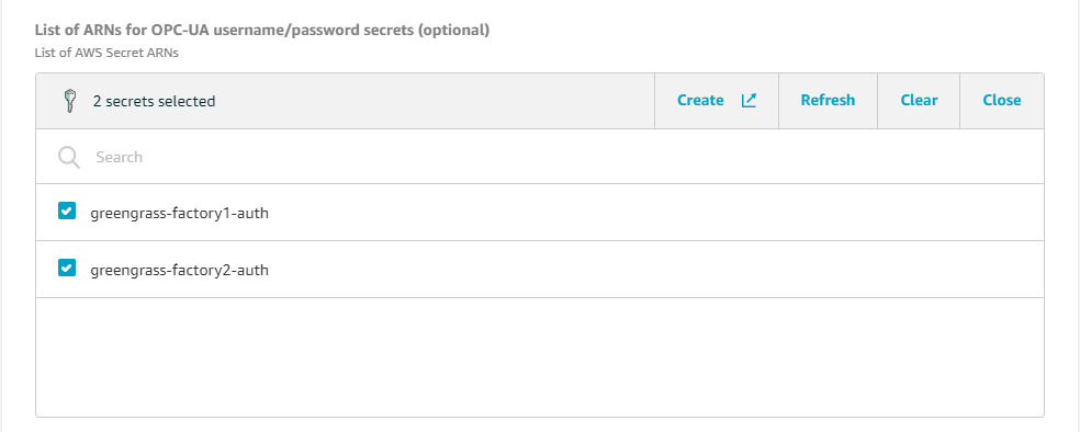 AWS IoT Greengrass Screenshot der Seite „Einen Connector konfigurieren“.