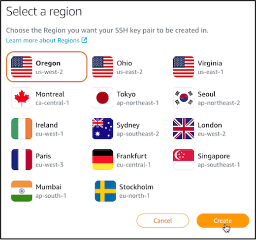 AWS-Region Liste