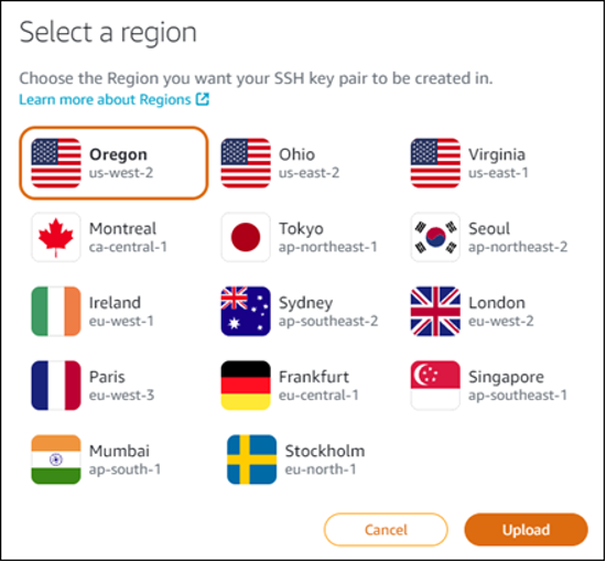 AWS-Region Liste