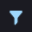 Funnel or filter icon representing data filtering or narrowing down options.