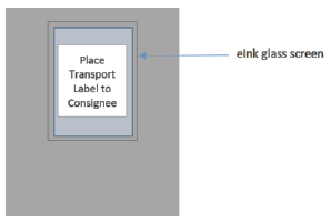 Transportetikett an den Empfänger