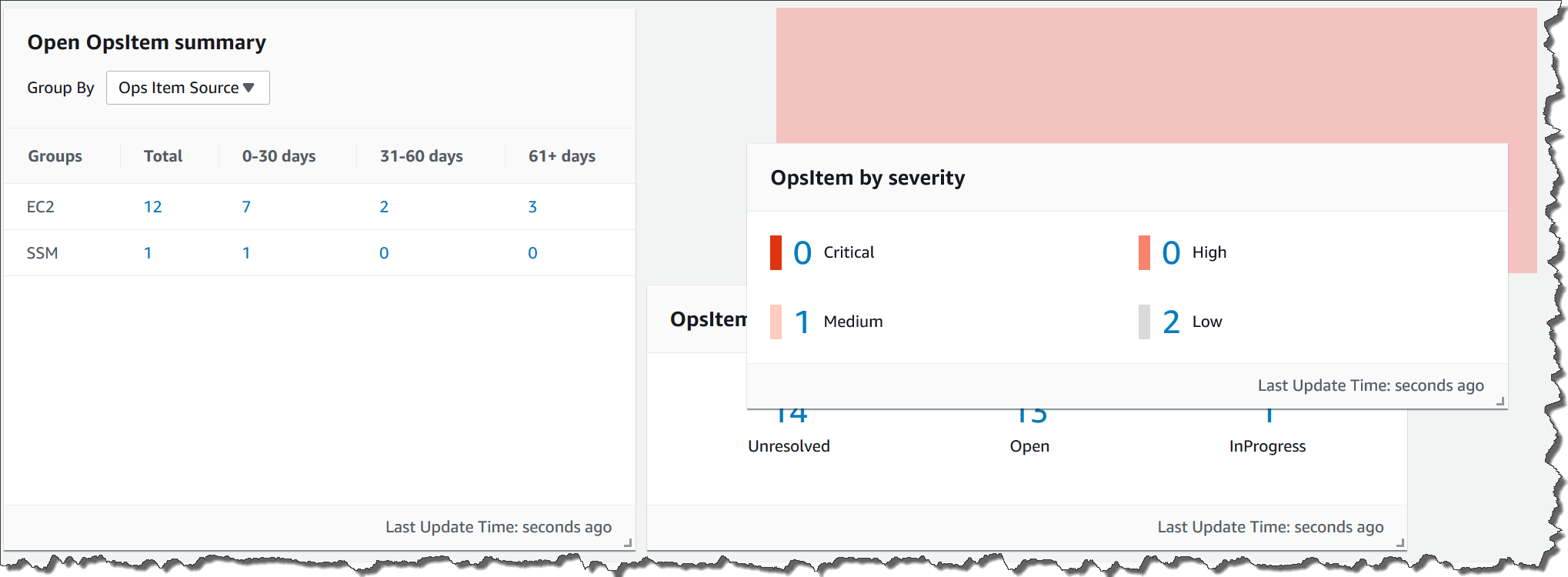 Verschieben eines Widgets in Systems Manager Explorer