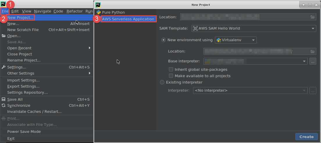 Erstellen einer serverlosen AWS-Anwendung in PyCharm