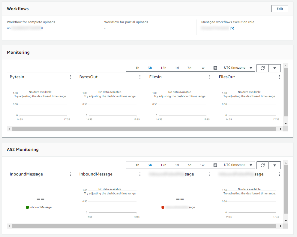 Die Konsolenseite mit Serverdetails für einen AS2 Server, auf der Tag-Details angezeigt werden.