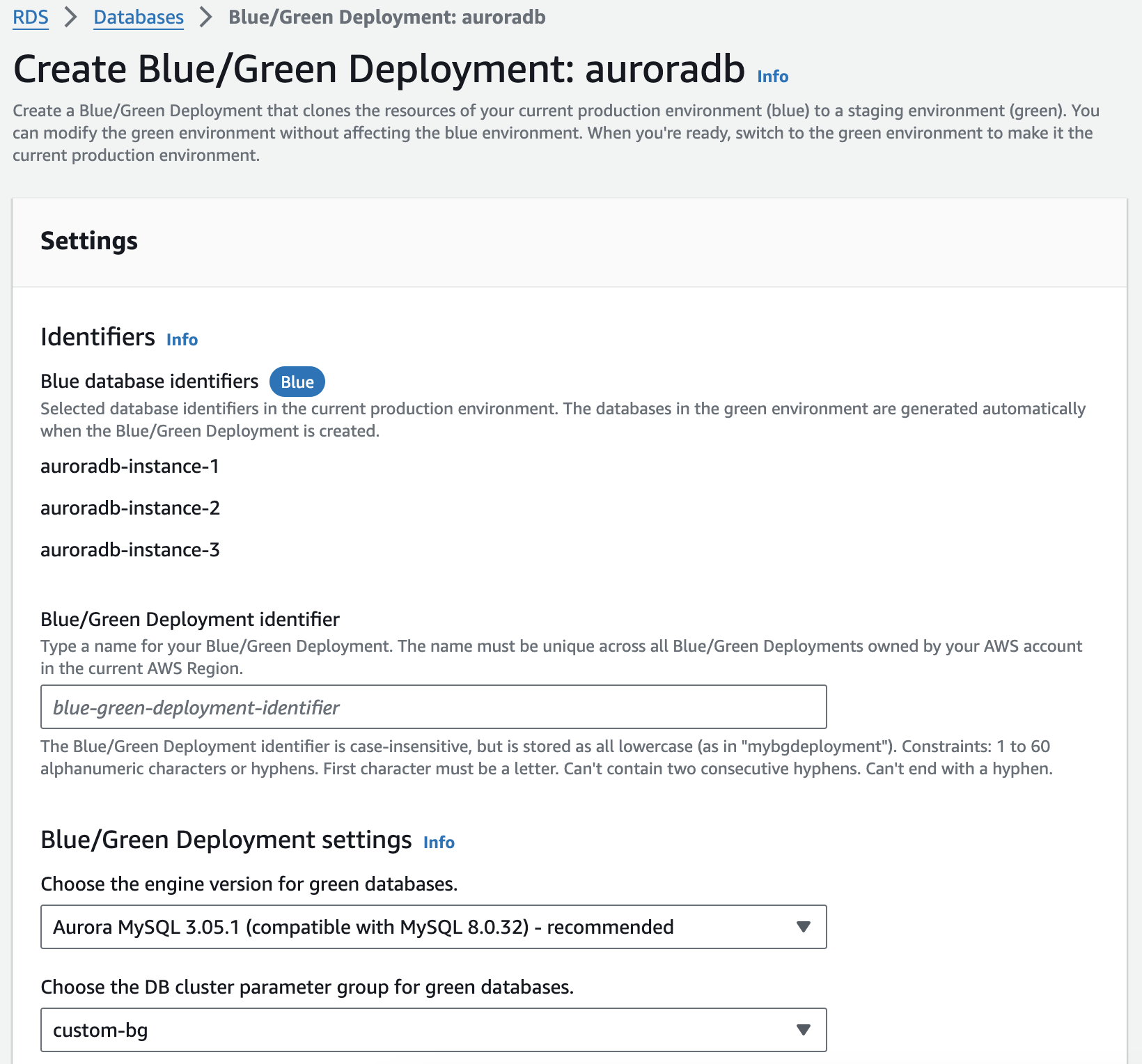 Crear una implementación azul/verde