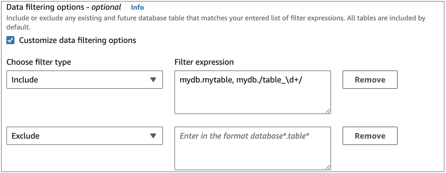 Filtros de datos para integraciones sin ETL