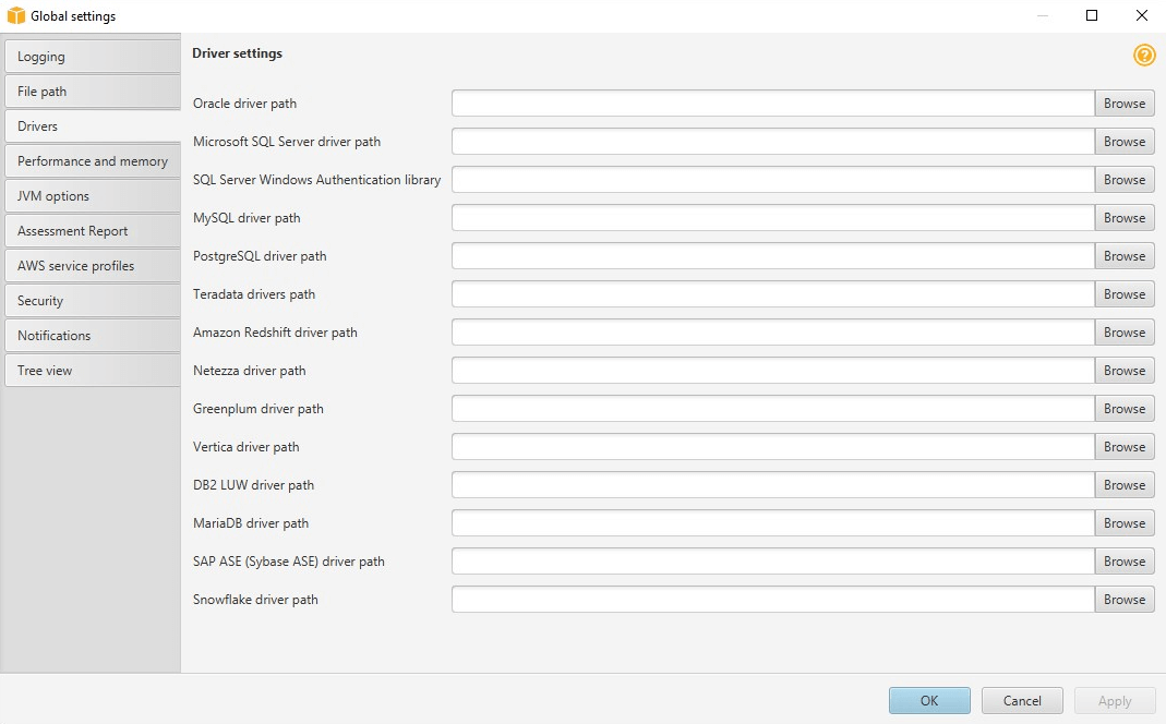 Configuración global