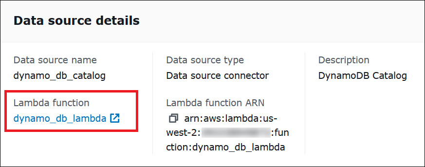 Elija el enlace a su función de Lambda.