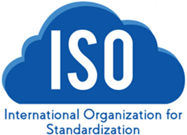 ISO logo with blue cloud shape containing "ISO" text and full organization name below.