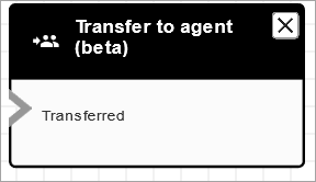 Un bloque Transferir a agente configurado.