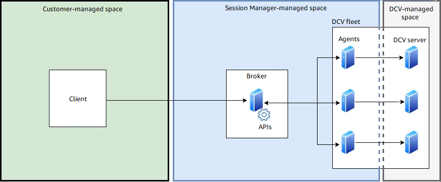 Componentes de Amazon DCV Session Manager