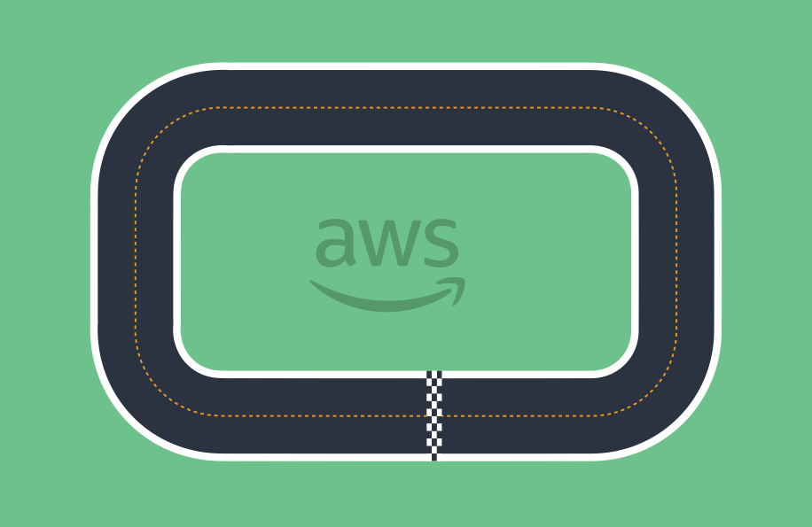 Imagen: una pista con loop de AWS DeepRacer.