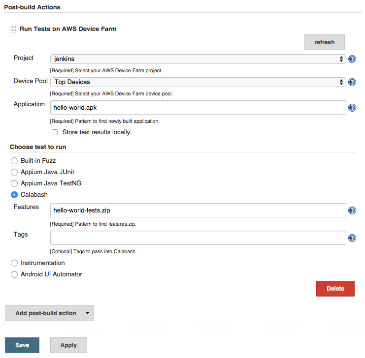 Integración con acciones posteriores a la compilación de Jenkins CI