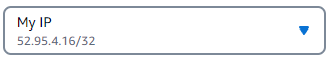 Text field displaying an IP address with a dropdown arrow.