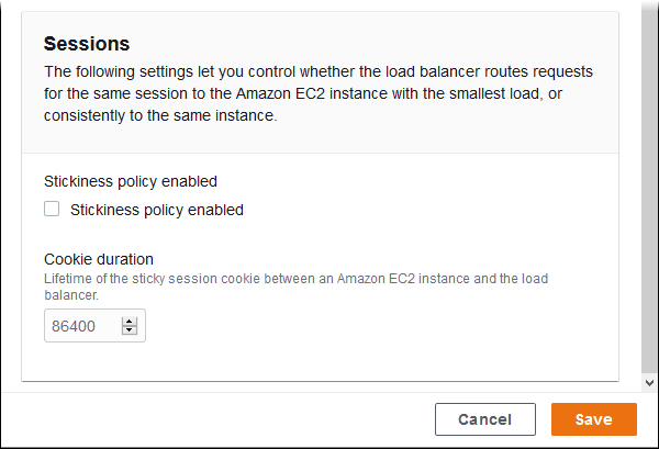 Configuración del proceso del balanceador de carga de aplicaciones para la sesión sticky