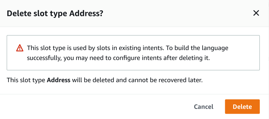 Elimine la intención con subslots