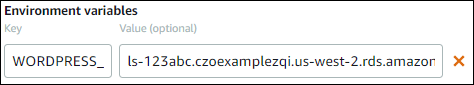 Despliegue de contenedores con una variable de entorno URL de punto final pública de recursos en la consola Lightsail