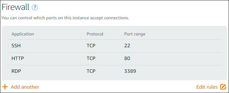 Configuración del firewall