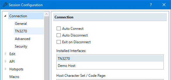 Conéctese a las interfaces instaladas.