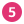 Pink square icon with number 5 inside, representing a notification or count.