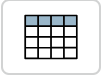 Grid icon representing a table with 16 squares arranged in a 4x4 layout.