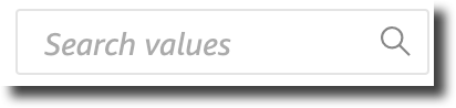 Imagen de la barra de búsqueda de valores de búsqueda.