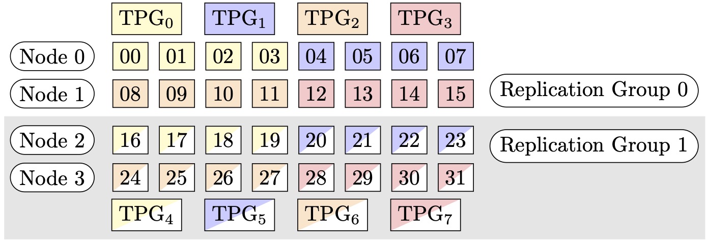 Figura 1: grupos de paralelismo de tensores.