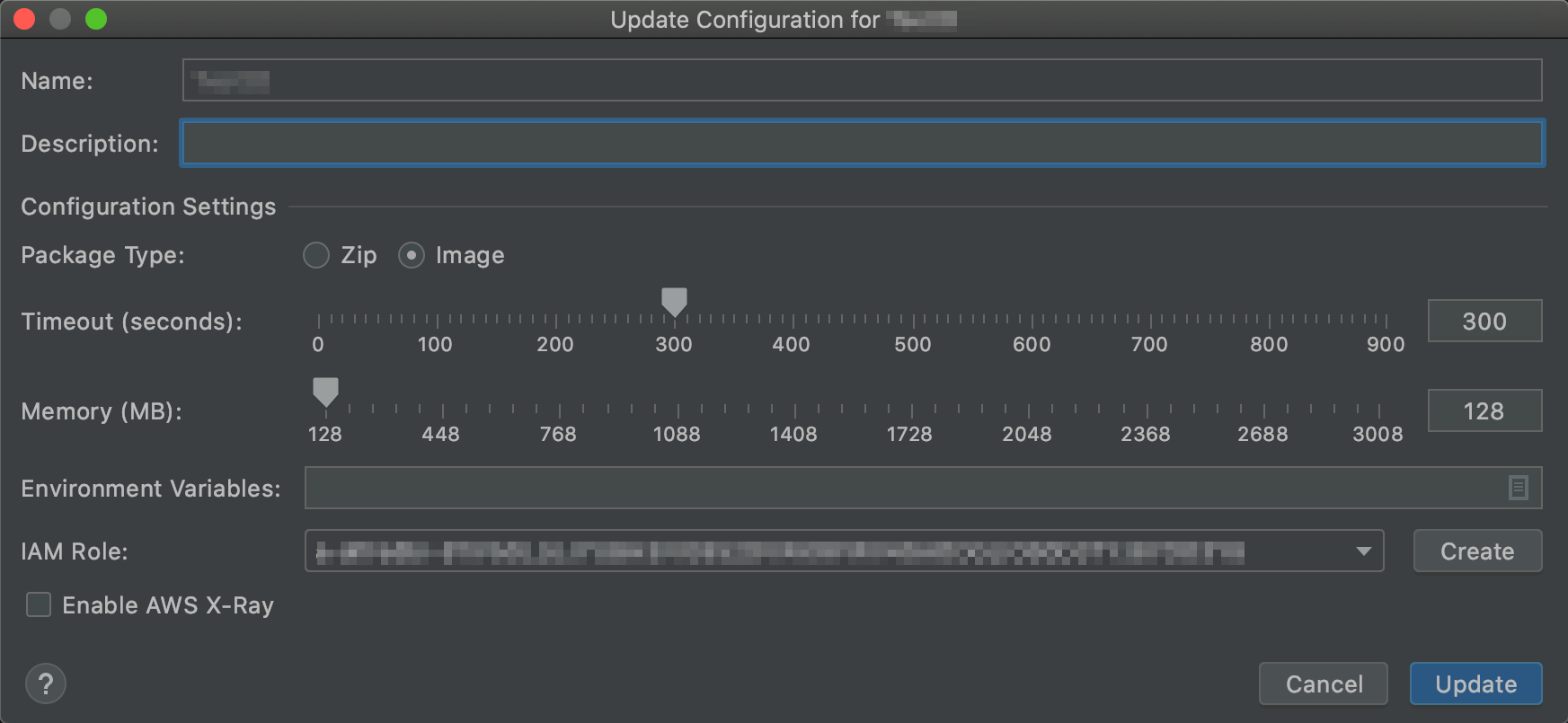 El cuadro de diálogo Actualizar configuración para las aplicaciones de imagen.