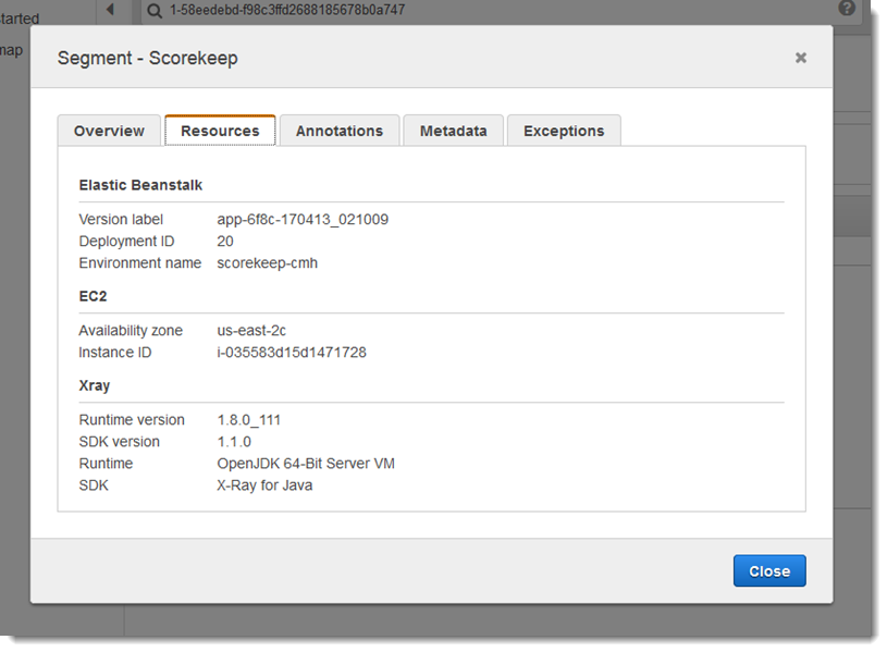 Segmente los datos de recursos con los complementos de Amazon EC2 y Elastic Beanstalk.