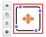 Menu des ressources avec quatre boutons.