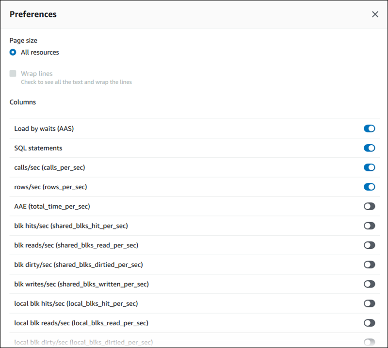 Fenêtre Preferences (Préférences)