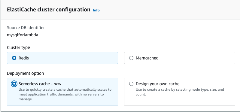 Choisissez le type de cluster et l'option de déploiement.