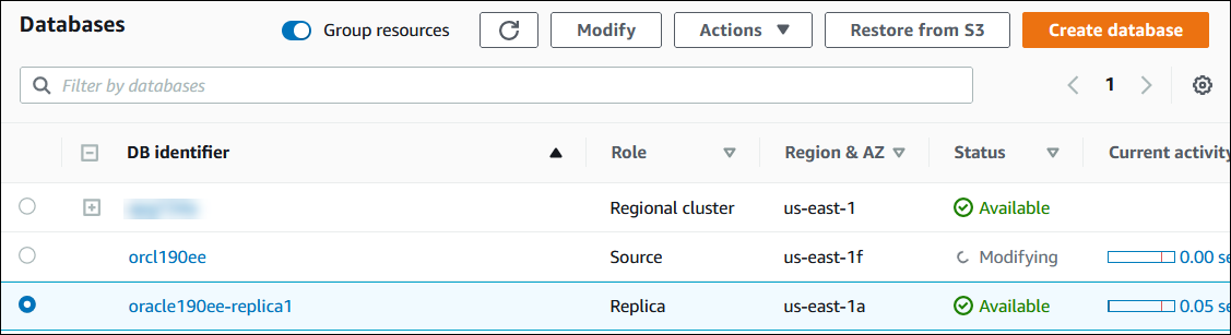 Surveillez la progression du basculement Oracle Data Guard.