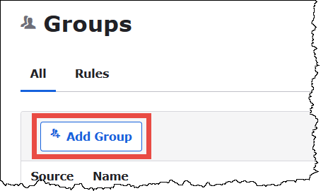 Choisissez Add Group (Ajouter un groupe).