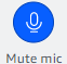 Un cercle bleu avec un microphone.