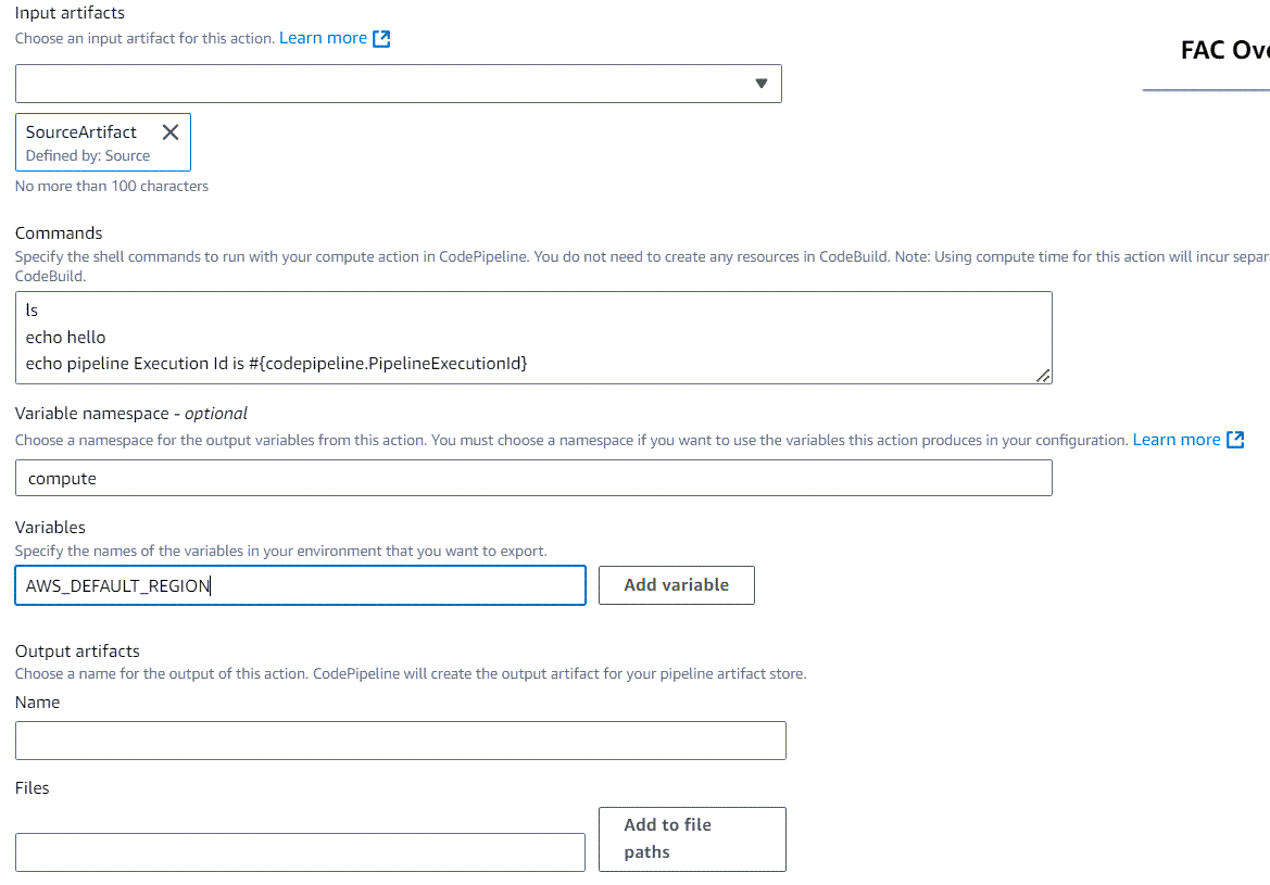 La page d'édition pour l'action Commandes