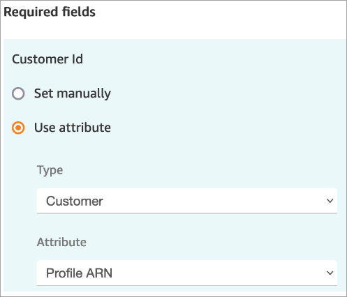 Le bloc Créer un cas est configuré pour fournir la valeur Utiliser un attribut pour l'ID du client.