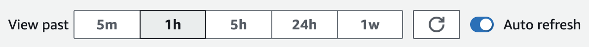 Toggle switch for Auto refresh feature with time interval options displayed.