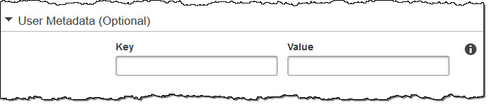 Capture d'écran User Metadata.