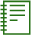 Notebook icon representing a document or file with lined pages.